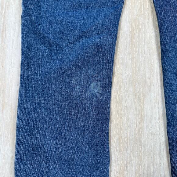 Abercrombie & Fitch High Rise Skinny Jeans Distressed Blue Denim Raw Hem 26 - Picture 11 of 16